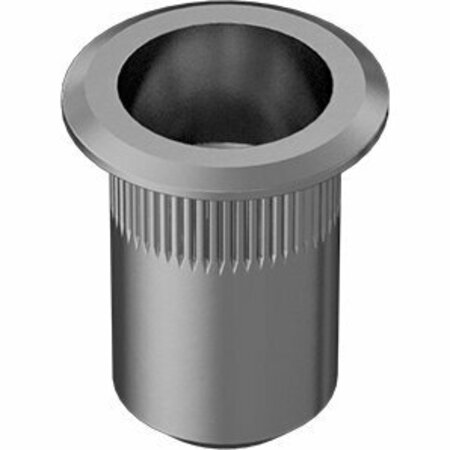 BSC PREFERRED Zinc-Plated Heavy-Duty Rivet Nut Open End 10-24 Interior Thread.020-.130 Material Thick, 25PK 95105A127